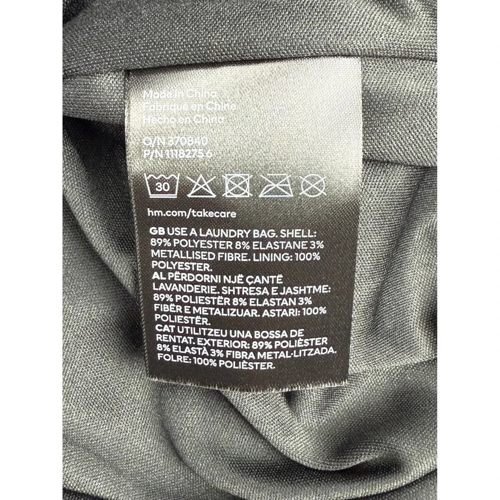 H&M Black Sequin Mini Skirt NWT Ruched Party Cocktail Night Out‎ Small S